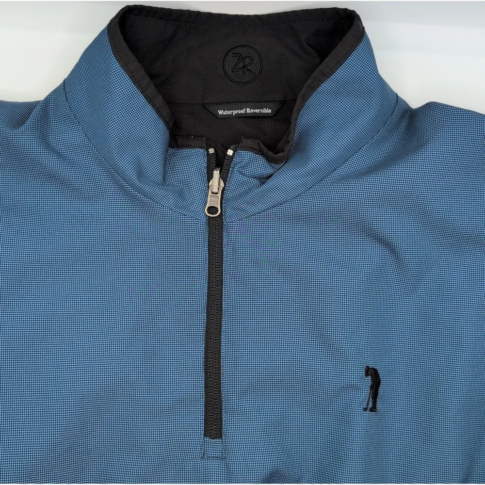 Zero Restriction Short Sleeve 1/4 Zip Golf Jacket Reversible Waterproof Mens XL